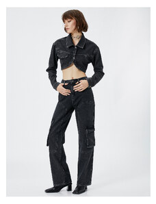 Koton Denim Cargo kalhoty s rovnými nohavicemi - Eve Jeans