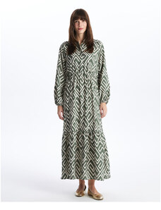 LC Waikiki Women's Patterned Long Sleeve Shirt Dress