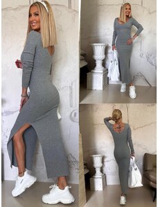 Grey maxi pencil dress By o la la