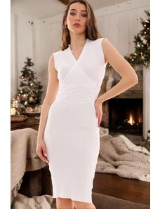 Z2017 DEWBERRY LADIES DRESS-PLAIN WHITE