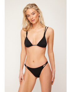 Trendyol Black Knotted Regular Bikini Bottom