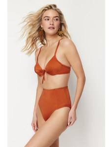 Trendyol Cinnamon High Waist Hipster Bikini Bottom