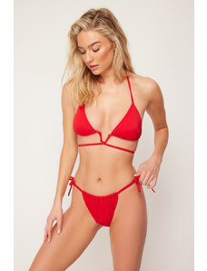 Trendyol Red Tunnel Brazilian Bikini Bottom