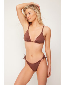 Trendyol Brazilian Bikini Bottom with Brown Accessories