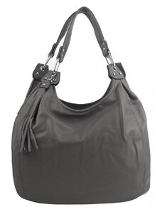 Maria Marni Praktická velká dámská kabelka přes rameno tmavě šedá