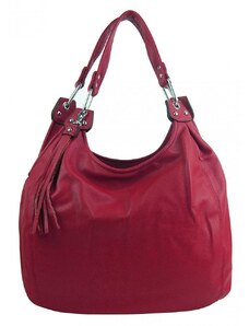 Maria Marni Praktická velká dámská kabelka přes rameno červená