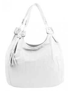 Maria Marni Praktická velká dámská kabelka přes rameno bílá