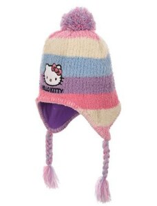 ARIAshop Dětská pruhovaná čepice Hello Kitty vícebarevná 54