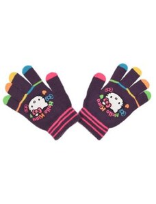 ARIAshop Dívčí rukavice fialové Hello Kitty