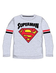 ARIAshop Chlapecké tričko dlouhý rukáv Superman šedé