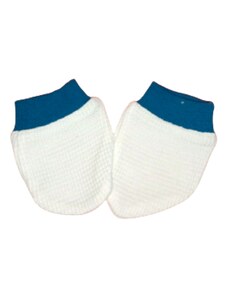 ARIAshop Kojenecké bavlněné rukavičky bílo-modré
