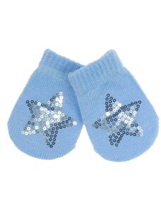 ARIAshop Kojenecké rukavičky modré s flitrovým Star