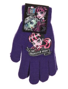 ARIAshop Dívčí rukavice Monster High tm. fialové