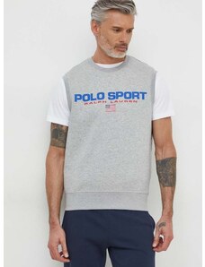 Tričko Polo Ralph Lauren šedá barva