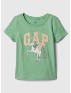 GAP Dětské tričko s logem Zelená