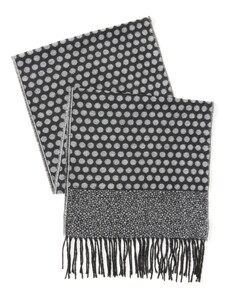 AC&Co / Altınyıldız Classics Men's Grey-black Patterned Scarf