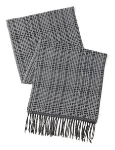 ALTINYILDIZ CLASSICS Men's Grey-black Patterned Scarf