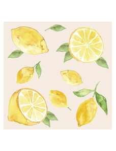 IB LAURSEN Papírové ubrousky Lemons – 20 ks