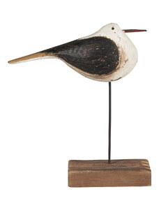 IB LAURSEN Dřevěná dekorace Bird Nautico 13,5 cm