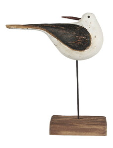 IB LAURSEN Dřevěná dekorace Bird Nautico 21 cm