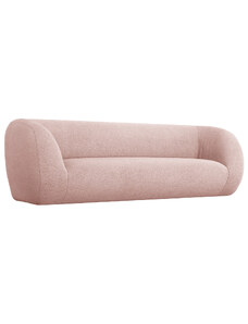 Pudrově růžová bouclé třímístná pohovka Cosmopolitan Design Essen 230 cm