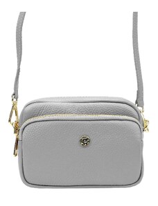 Kožená crossbody kabelka Gregorio 01-062 šedá