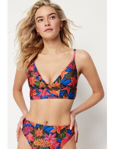 Trendyol Floral Pattern Triangle Bikini Top