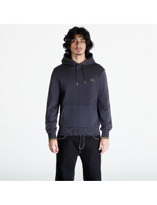 Pánská mikina FRED PERRY Tipped Hooded Sweatshirt Anchgrey/ Dkcaram