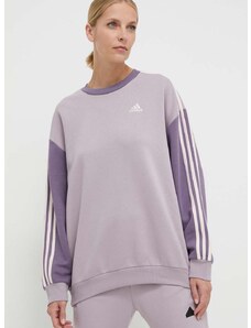 Mikina adidas dámská, fialová barva, vzorovaná, IR6137