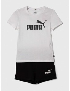 Dětská souprava Puma Logo Tee & Shorts Set bílá barva