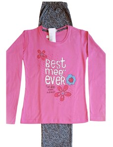 CALVI-Dívčí pyžamo dlouhý rukáv FINE DAYS tm růžové