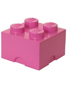 Tmavě růžový úložný box LEGO Smart 25 x 25 cm