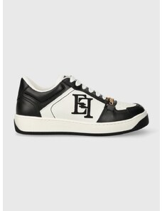 Kožené sneakers boty Elisabetta Franchi černá barva, SA54G41E2