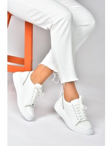 Fox Shoes White Stone Detailed Casual Sports Shoes Sneakers