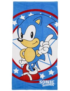 Setino Hravý dětský ručník Sonic X, modrá