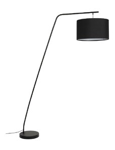 White Label Černá kovová stojací lampa WLL MARTINE 224 cm