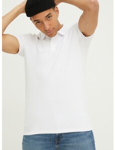 Polo tričko Hollister Co. bílá barva