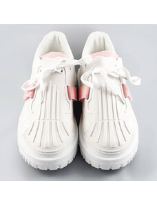 Fairy Bílo-růžové dámské sportovní boty se zakrytým šněrováním (RA2049)