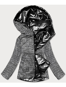 S'WEST Oboustranná černá dámská bunda s kapucí (B9793-1)