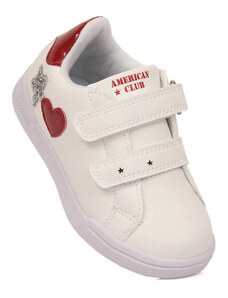 American Club Jr AM925A bílá obuv na suchý zip