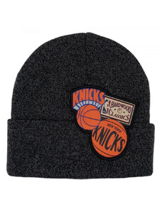 B2B Professional Sports Pánská / junior čepice New York NBA Logo HCFK4341 Tmavě šedá s černou vzor oranžová - Mitchell & Ness