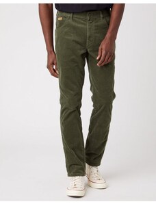 Pánské manšestrové kalhoty Wrangler W12SECG40 Texas slim cord militare green, manšestr