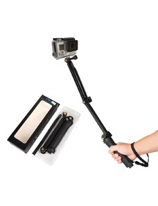 IZMAEL.eu 3 v 1 Monopod s stativem a držákem na selfie pro GoPro Černá