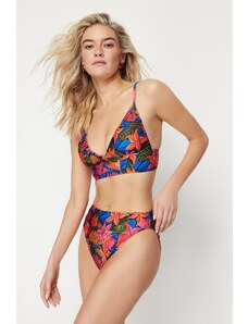 Trendyol Floral Print High Waist Hipster Bikini Bottom