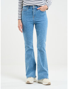 Big Star Woman's Flare Trousers Denim 190062 Denim-158