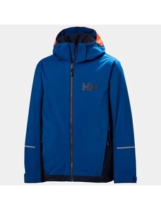 Helly Hansen Quest Jacket JR Deep Fjord dětská lyžařská bunda modrá/tmavě modrá/oranžová 152/12 let