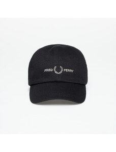 Kšiltovka FRED PERRY Graphic Branded Twill Cap Black/ Warm Grey