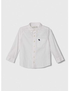 Dětská bavlněná košile Abercrombie & Fitch bílá barva