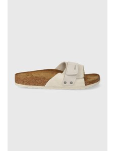 Semišové pantofle Birkenstock Oita dámské, šedá barva, 1024226