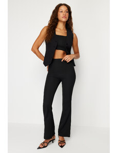 Trendyol Black Flare Woven Trousers